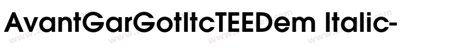 AvantGarGotItcTEEDem Italic字体转换